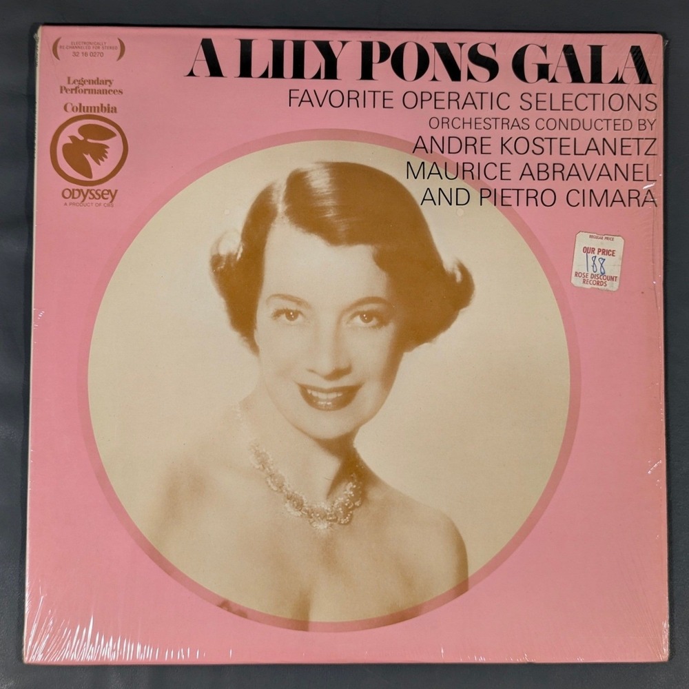 Lily Pons A Lily Pons Gala Favorite Operatic Selections Odyssey 32 16 0270 Vinyl